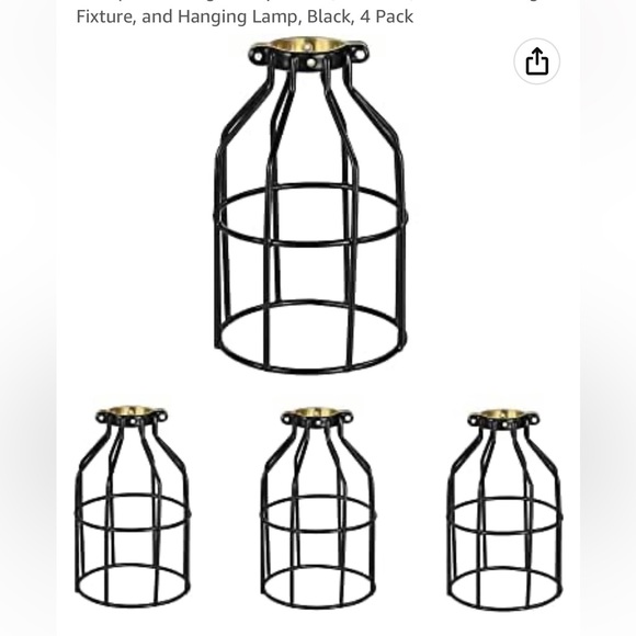 Simple Deluxe Metal Lamp Guard, Adjustable Industrial 4 pendant light fixture - Picture 1 of 1